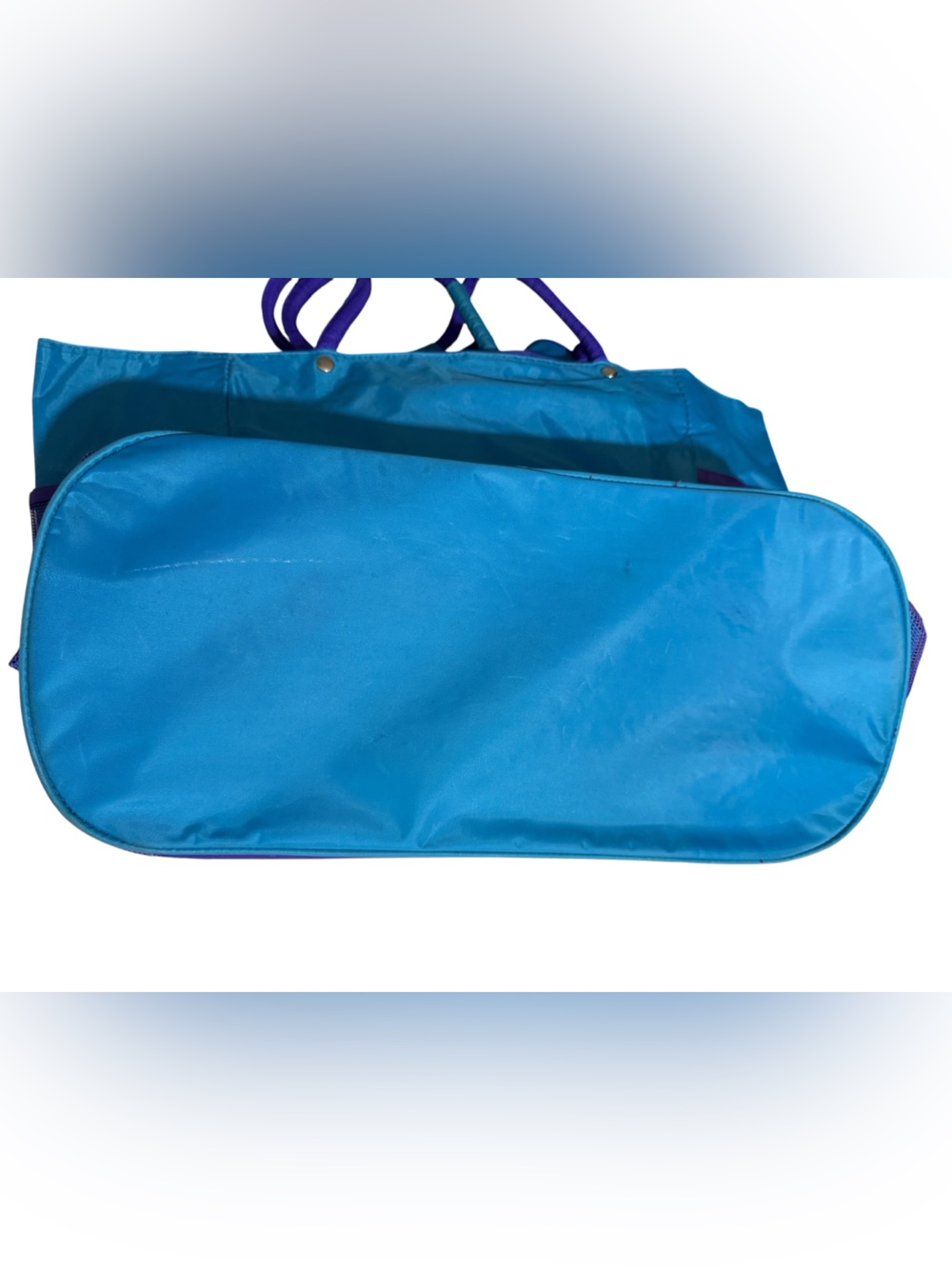 Vintage Totes Beach Bag, Turquoise and Royal Blue - Picture 10 of 13